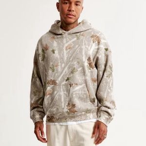 Abercrombie & Fitch Essential Popover Hoodie - Off White Camo